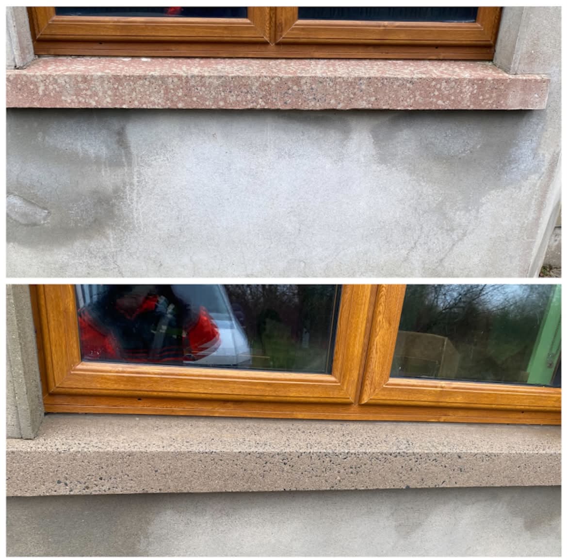 Window surround and exterior surface cleaning