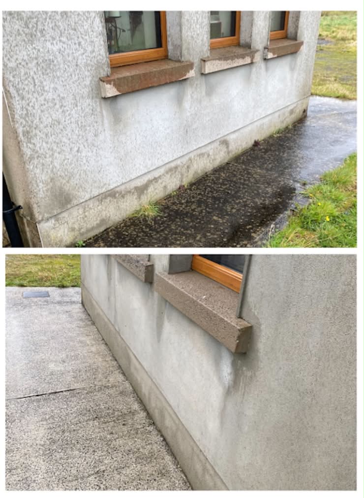 Exterior wall and path cleaning
